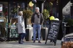 Amsterdam 12 maart 2016 
Nina Brink met dochter kleinzoon en Pieter Storms in Amsterdam zuid.
