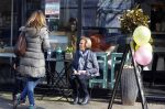 Amsterdam 12 maart 2016 
Nina Brink met dochter kleinzoon en Pieter Storms in Amsterdam zuid.