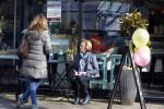 Amsterdam 12 maart 2016 
Nina Brink met dochter kleinzoon en Pieter Storms in Amsterdam zuid.