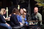 Amsterdam 10 april 2016
Oscar Aerts met zijn zwangere vriendin Jessica en nog een kennis op terras.