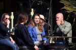 Amsterdam 10 april 2016
Oscar Aerts met zijn zwangere vriendin Jessica en nog een kennis op terras.
