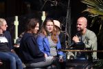 Amsterdam 10 april 2016
Oscar Aerts met zijn zwangere vriendin Jessica en nog een kennis op terras.