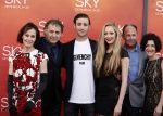 Amsterdam  3 april 2016
Premiere musical Sky in het Amsterdam theater. Robin de Levita met vrouw en kinderen
