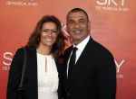 Amsterdam  3 april 2016
Premiere musical Sky in het Amsterdam theater.
Ruud Gullit met zijn vriendin Karin de Rooij