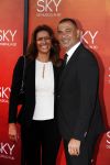 Amsterdam  3 april 2016
Premiere musical Sky in het Amsterdam theater.
Ruud Gullit met zijn vriendin Karin de Rooij