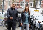 Amsterdam 22 maart 2016 
Ruud Gullit met zijn vriendin Karin de Rooij in Amsterdam zuid