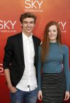 Amsterdam  3 april 2016
Premiere musical Sky in het Amsterdam theater.
Sem de Vlieger met vriendje