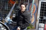 Amsterdam 10 april 2016 
Steve Brown op zijn vespa scooter.