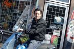 Amsterdam 10 april 2016 
Steve Brown op zijn vespa scooter.