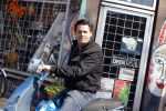 Amsterdam 10 april 2016 
Steve Brown op zijn vespa scooter.