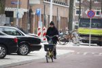 Amsterdam 31 maart 2016 
Susan Visser op de fiets in Amsterdam.