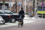 Amsterdam 31 maart 2016 
Susan Visser op de fiets in Amsterdam.