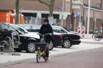 Amsterdam 31 maart 2016 
Susan Visser op de fiets in Amsterdam.