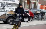 Amsterdam 31 maart 2016 
Susan Visser op de fiets in Amsterdam.