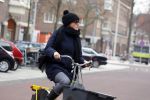 Amsterdam 31 maart 2016 
Susan Visser op de fiets in Amsterdam.