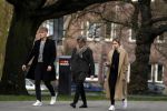 Amsterdam 2 april 2016 
Viktor Fischer met .... op straat in Amsterdam.