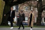 Amsterdam 2 april 2016 
Viktor Fischer met .... op straat in Amsterdam.