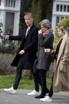 Amsterdam 2 april 2016 
Viktor Fischer met .... op straat in Amsterdam.