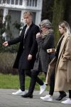 Amsterdam 2 april 2016 
Viktor Fischer met .... op straat in Amsterdam.