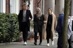 Amsterdam 2 april 2016 
Viktor Fischer met .... op straat in Amsterdam.