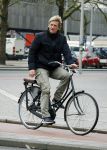 Amsterdam 20 maart 2016 
Wim Kieft op de fiets in Amsterdam rivierenbuurt