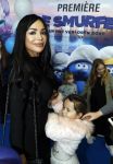 Amsterdam 18 maart 2017 
premiere Smurfen in  Pathe Arena. Amanda Balk met dochter Vegas