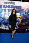 Amsterdam 18 maart 2017 
premiere Smurfen in  Pathe Arena. Amanda Balk met dochter Vegas