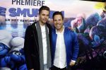 Amsterdam 18 maart 2017 
premiere Smurfen in  Pathe Arena. Barry Paf met vriend