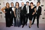 Hilversum 6 maart 2017
Uitreiking Buma awards in studio 21. Blof met hun dames. Paskal jacobsen Norman Bonink Peter Slager en Bas Kennis met hun vrouwen