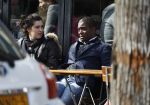Amsterdam 26 maart 2017 
Bryan Roy met vriendin op terras