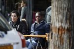 Amsterdam 26 maart 2017 
Bryan Roy met vriendin op terras