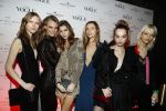 Amsterdam 9 maart 2017 
5 njaar Voque. Feest / diner in rijksmuseum en feest in the Duchess. jonge nederlandse modellen. Cato van Ee Blauwe jurk en Ymre Stiekema tweede van links in zwarte jurk