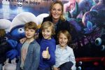 Amsterdam 18 maart 2017 
premiere Smurfen in  Pathe Arena. Claudia Klein met kids