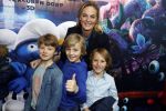 Amsterdam 18 maart 2017 
premiere Smurfen in  Pathe Arena. Claudia Klein met kids