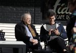 Amsterdam 23 maart 2017  
Eli Asser op terras in Amsterdam