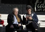 Amsterdam 23 maart 2017  
Eli Asser op terras in Amsterdam
