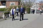 Amsterdam 28 maart 2017  
Oud bondscoach van Engeland en voetbalcoach van oa Ac Milan Fabio Capello met zijn vrouw wandelend in amsterdam zuid.