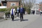 Amsterdam 28 maart 2017  
Oud bondscoach van Engeland en voetbalcoach van oa Ac Milan Fabio Capello met zijn vrouw wandelend in amsterdam zuid.