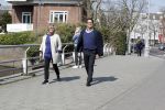 Amsterdam 28 maart 2017  
Oud bondscoach van Engeland en voetbalcoach van oa Ac Milan Fabio Capello met zijn vrouw wandelend in amsterdam zuid.