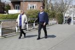 Amsterdam 28 maart 2017  
Oud bondscoach van Engeland en voetbalcoach van oa Ac Milan Fabio Capello met zijn vrouw wandelend in amsterdam zuid.