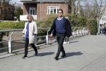 Amsterdam 28 maart 2017  
Oud bondscoach van Engeland en voetbalcoach van oa Ac Milan Fabio Capello met zijn vrouw wandelend in amsterdam zuid.