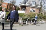 Amsterdam 28 maart 2017  
Oud bondscoach van Engeland en voetbalcoach van oa Ac Milan Fabio Capello met zijn vrouw wandelend in amsterdam zuid.