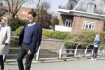 Amsterdam 28 maart 2017  
Oud bondscoach van Engeland en voetbalcoach van oa Ac Milan Fabio Capello met zijn vrouw wandelend in amsterdam zuid.