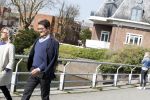 Amsterdam 28 maart 2017  
Oud bondscoach van Engeland en voetbalcoach van oa Ac Milan Fabio Capello met zijn vrouw wandelend in amsterdam zuid.