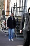 Amsterdam 24 maart 2017 
Frank sanders geniet van het zonnetje op straat
