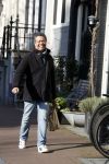 Amsterdam 24 maart 2017 
Frank sanders geniet van het zonnetje op straat