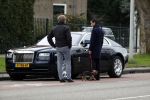 Amsterdam 4 maart 2017 
Advocaat Gerard Spong en zijn vriend mte hond en zijn Rolls Royce