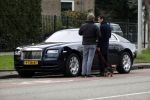 Amsterdam 4 maart 2017 
Advocaat Gerard Spong en zijn vriend mte hond en zijn Rolls Royce