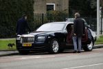 Amsterdam 4 maart 2017 
Advocaat Gerard Spong en zijn vriend mte hond en zijn Rolls Royce