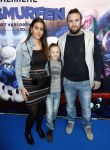 Amsterdam 18 maart 2017
Premiere de Smurfen in pathe arena. Jamie Saunders met vrouw en dochter